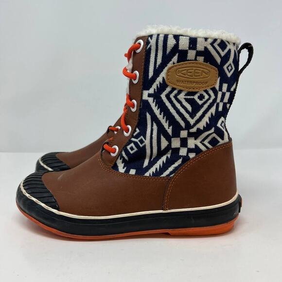 Keen Women's Elsa Lined Winter Boots Size 6.5 Brown Leather - Picture 4 of 15